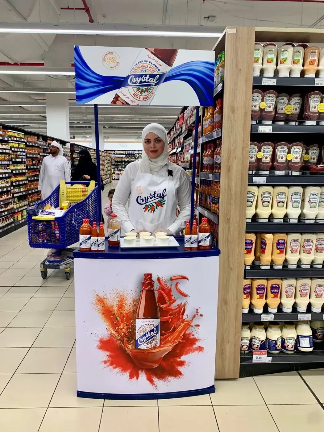 Promoter at a Crystal sauce sampling stand (1)