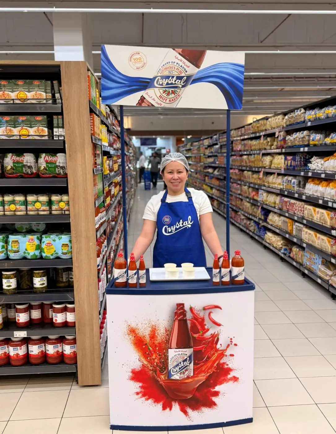 Promoter at a Crystal sauce sampling stand (3)