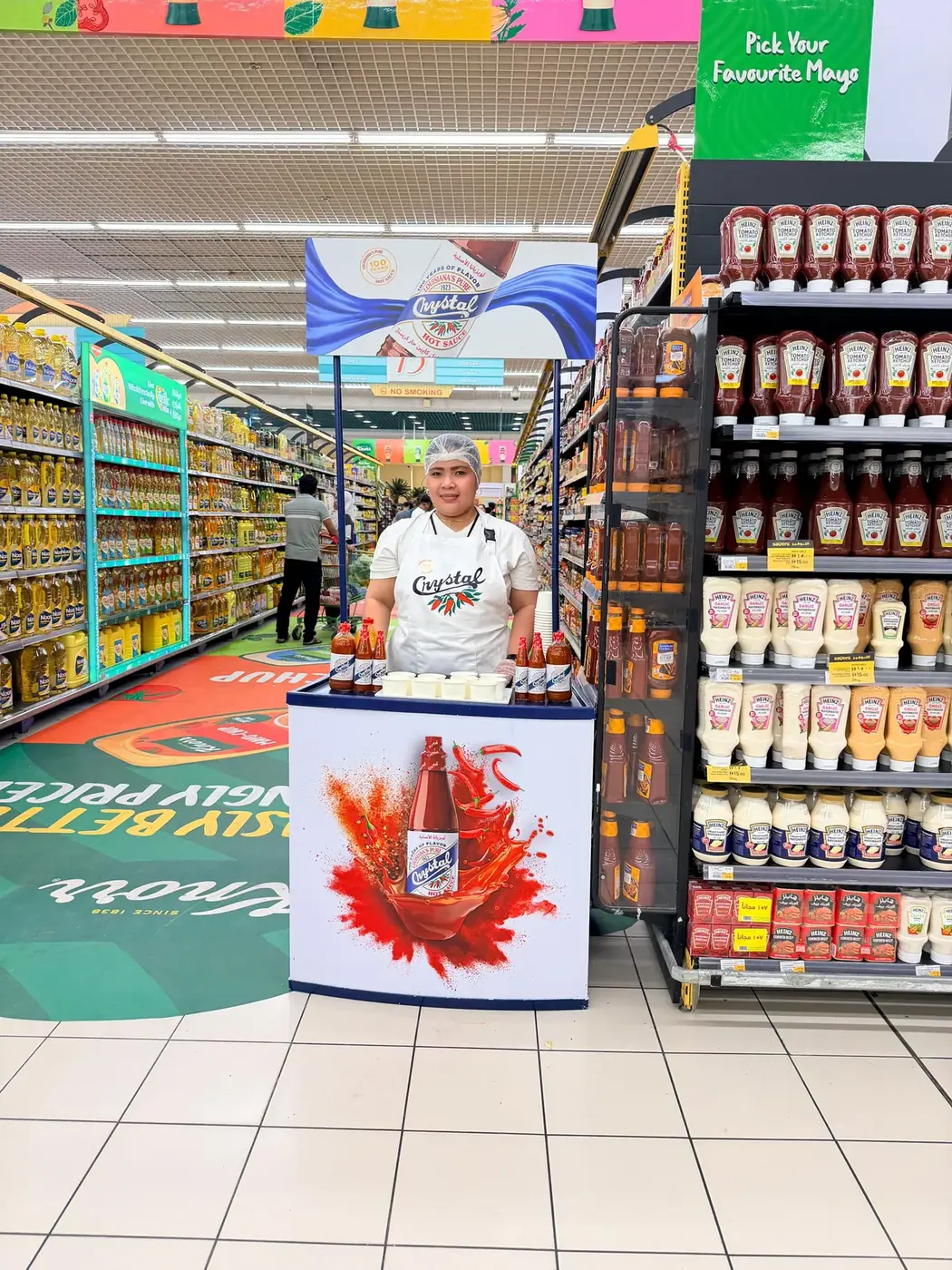 Promoter at a Crystal sauce sampling stand (4)