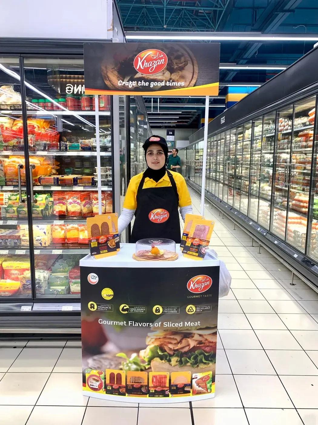 Promoter at a Khazan gourmet meat stand (3)