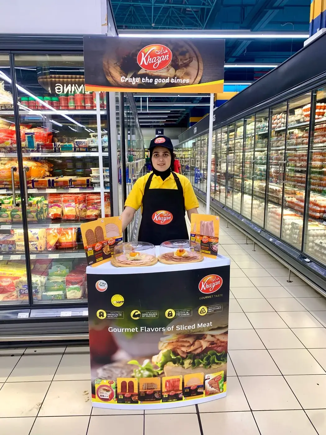 Promoter at a Khazan gourmet meat stand (4)