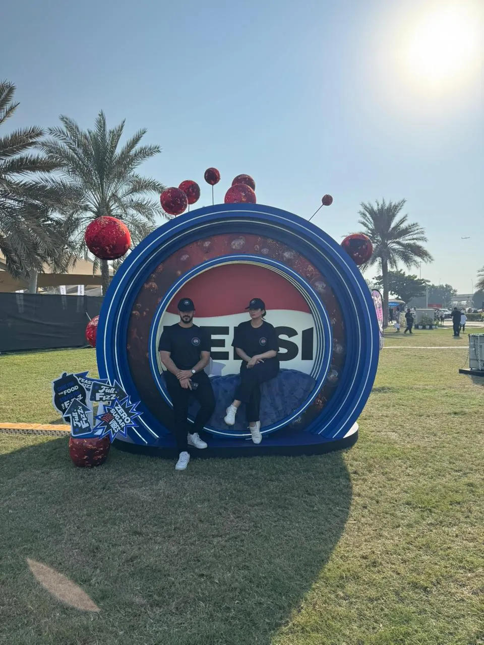 Branded staff at the Pepsi Zero Sugar stand at an outdoor event (3)