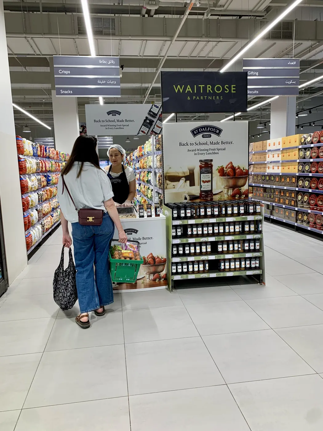 Promoter at a St Dalfour sampling counter (4)