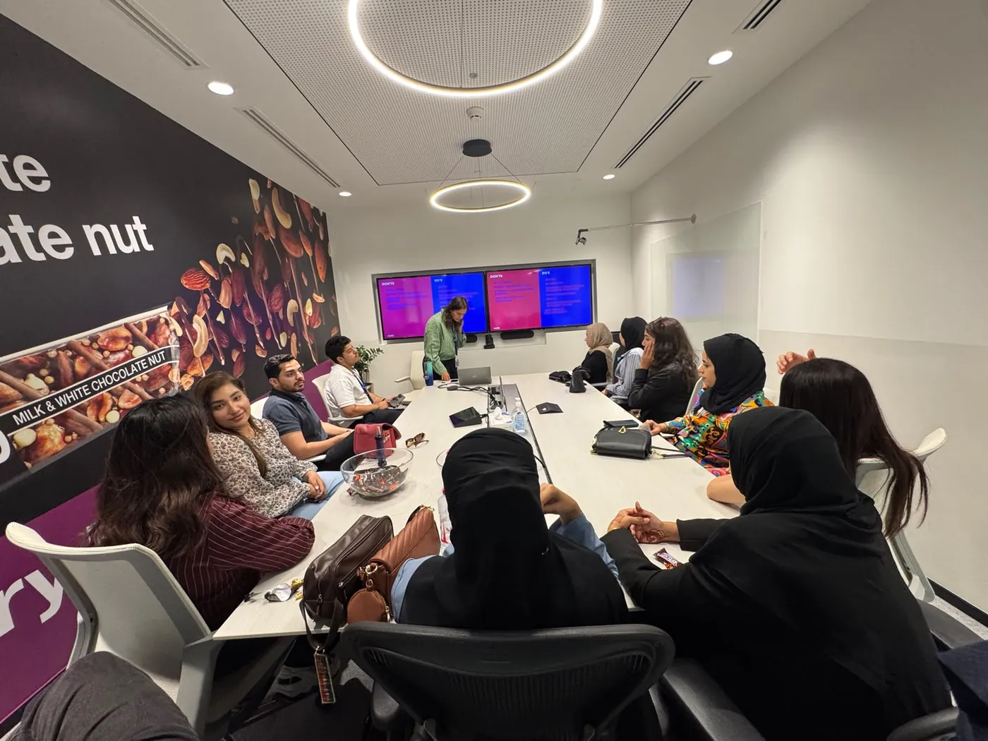 Retail field training session in a meeting room
